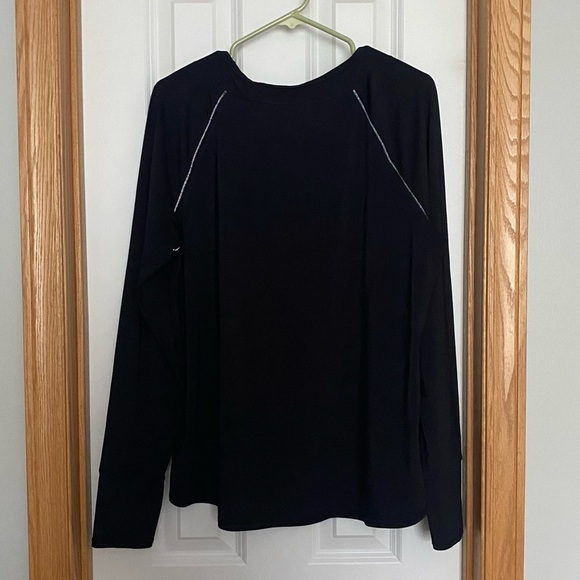 Athleta Exhilaration Black Long Sleeve Shirt Size XL - Picture 9 of 11